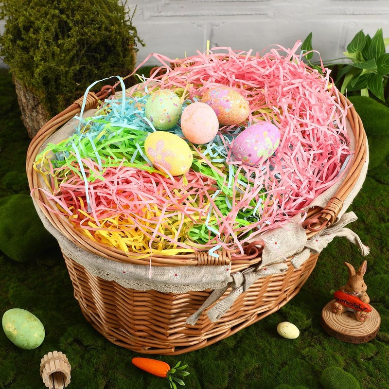 MARFOREVER 200g Easter Grass Basket Filler Easter Green Grass, Green Raffia Recyclable Shredded Paper Grass for Happy Party Favors Decorations Gift Wrapping Stuffers 7oz - Image 5